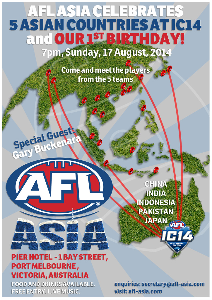 Sunday, 17 August to support the IC14 teams from Asia.