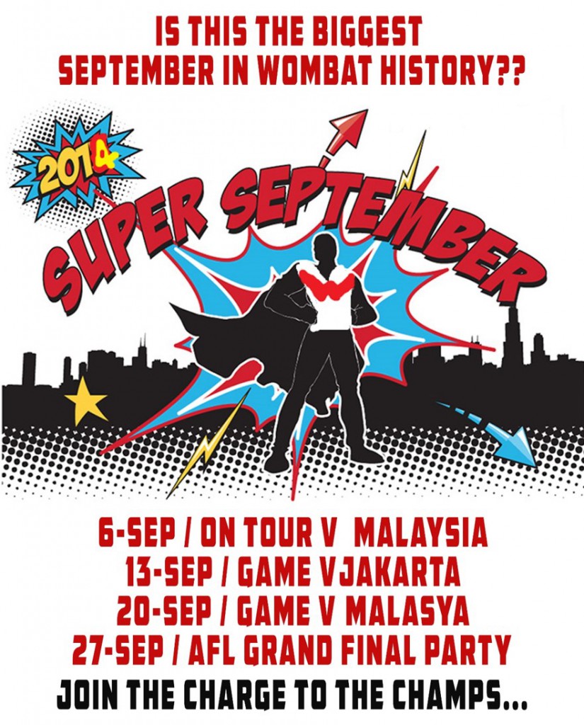 "Is this the BIGGEST September in Wombat history?", ask the Singapore Wombats.