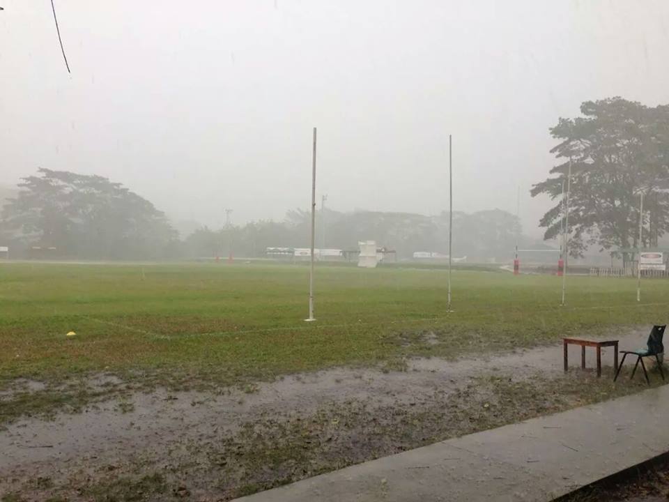 How good's footy in Asia - whatever the conditions.