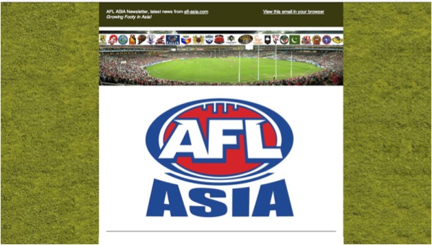 AFL Asia's first newsletter.