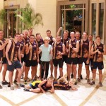 Foreign Minister Bishop runs with the Warriors
