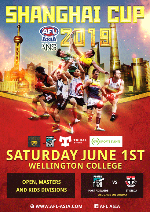 The 2019 AFL Asia Shanghai Cup Poster